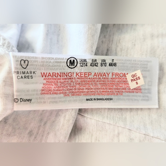 DISNEY For Primark NWT Grey Chip'n'Dale Cotton Nightshirt. Size M. US 8-10 - Picture 6 of 10